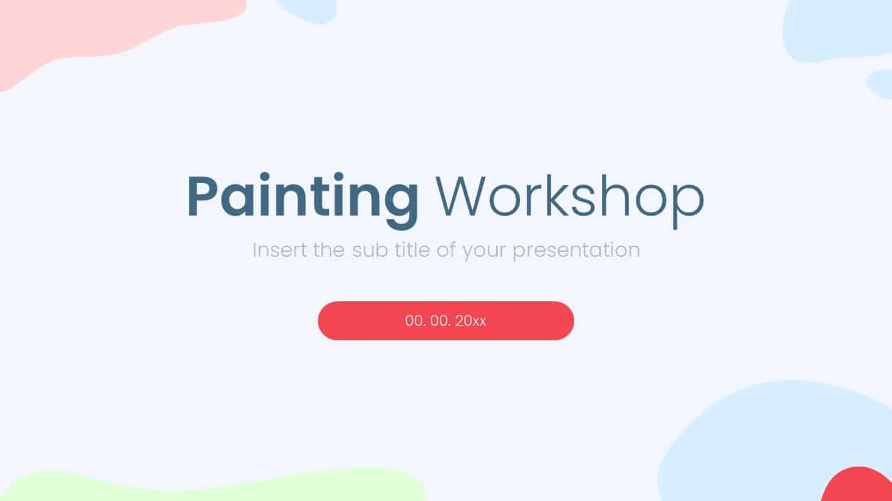 Painting Workshop Free PowerPoint Template and Google Slides Theme