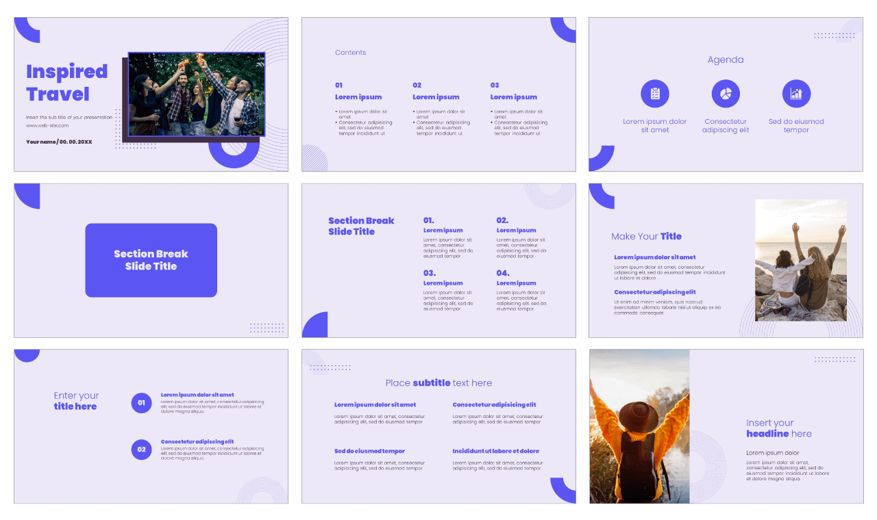 Inspired Travel Free PowerPoint Template Google Slides Theme
