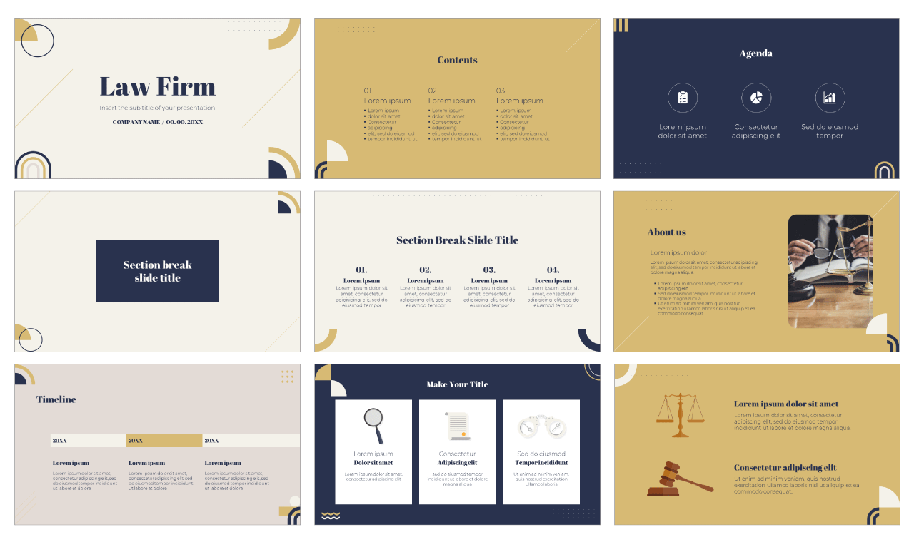 Law Firm Free PowerPoint Template and Google Slides Theme