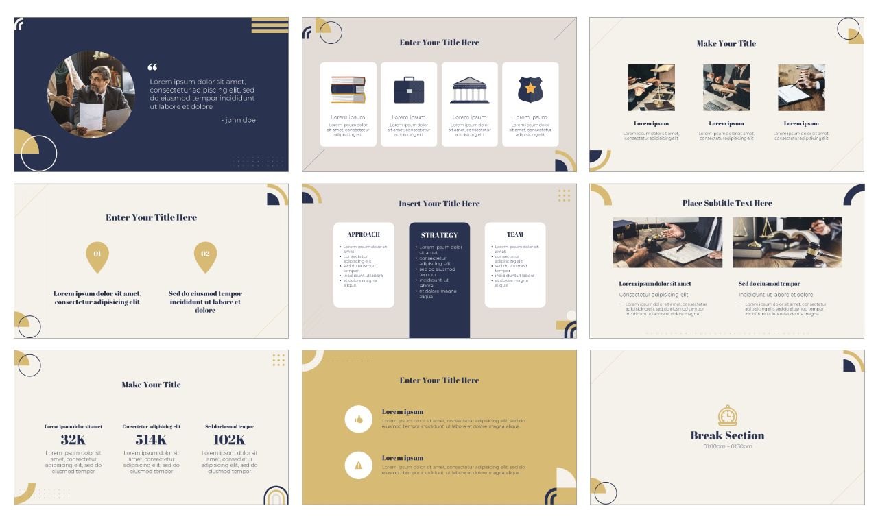 Law Firm PowerPoint Template Google Slides Theme Free download