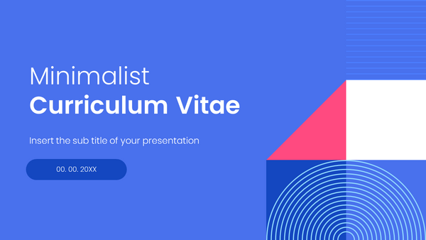 Minimalist CV Free PowerPoint Template and Google Slides Theme