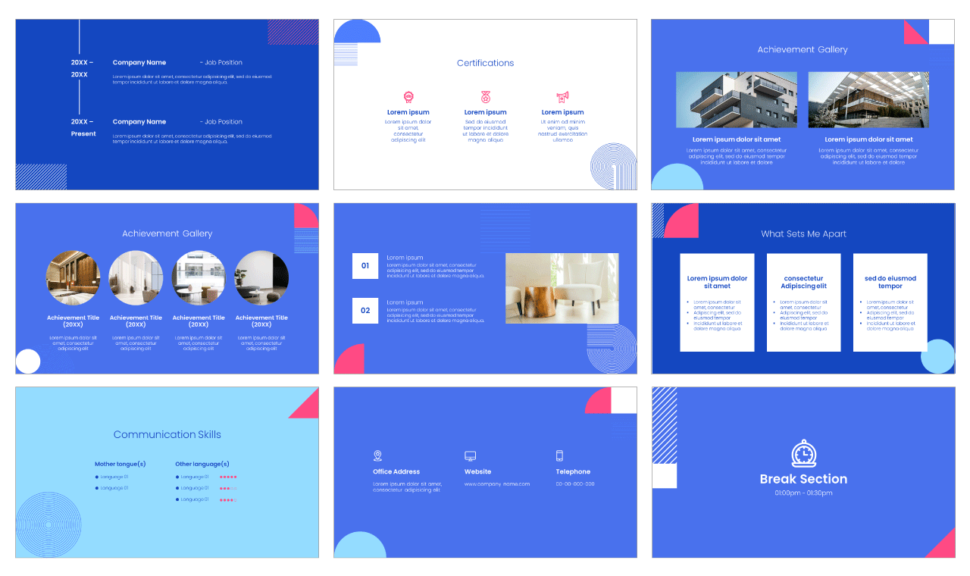 Minimalist CV Free PowerPoint Template and Google Slides Theme