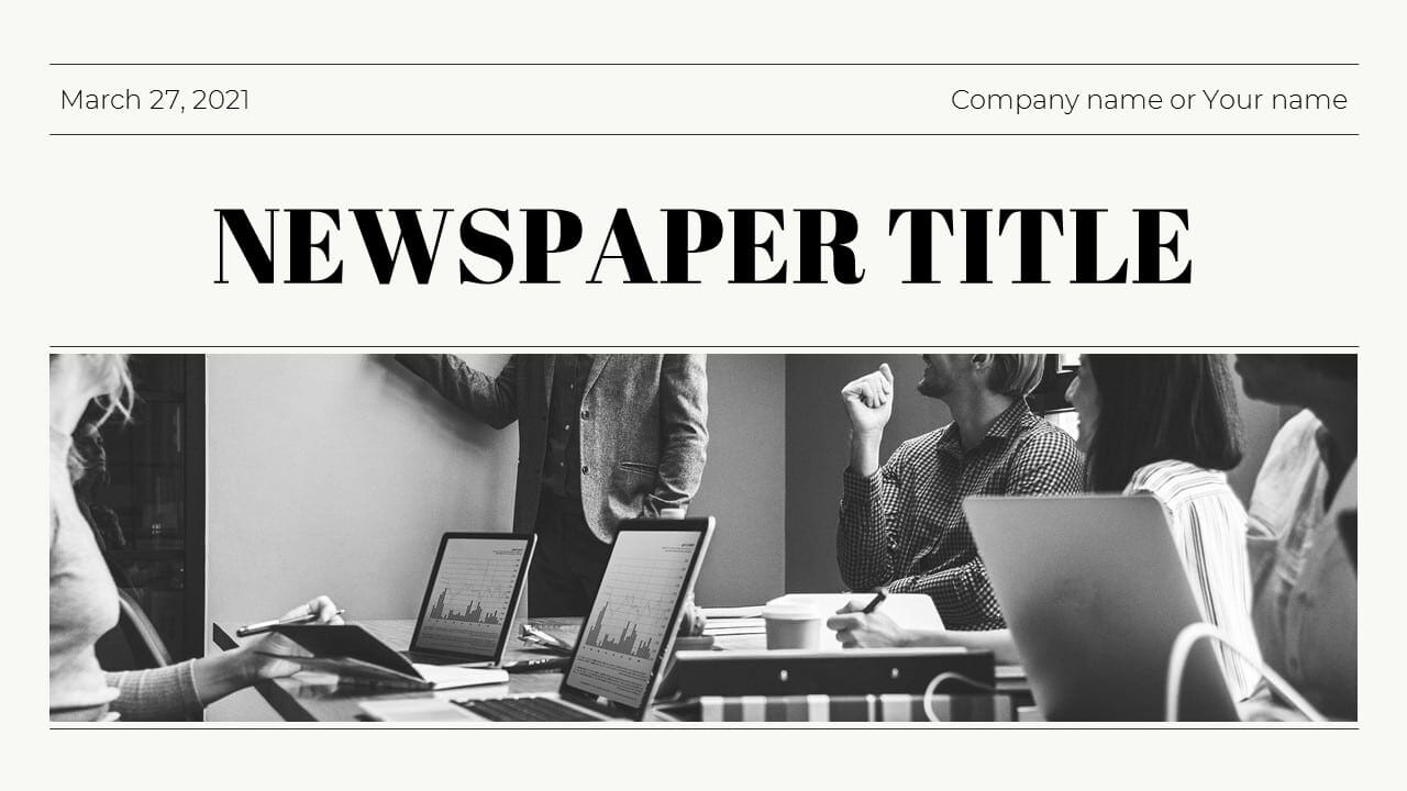 Newspaper Free PowerPoint Template and Google Slides Theme