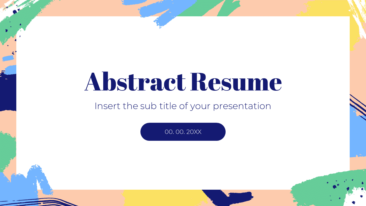 Abstract Resume Free PowerPoint Template and Google Slides Theme