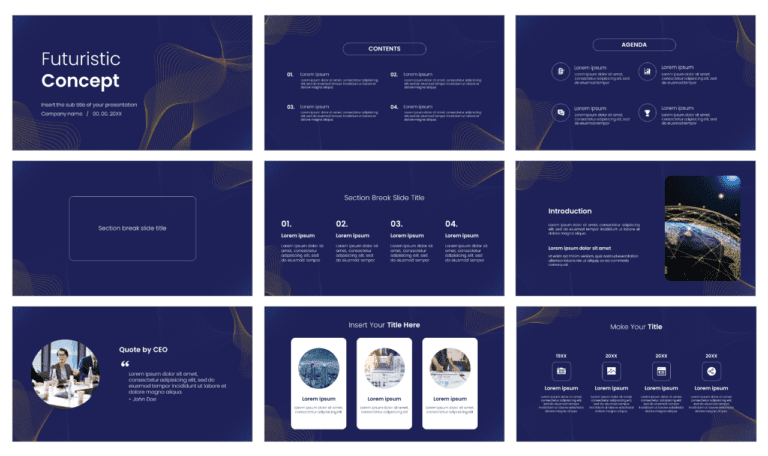 Futuristic Concept Free PowerPoint Template and Google Slides Theme