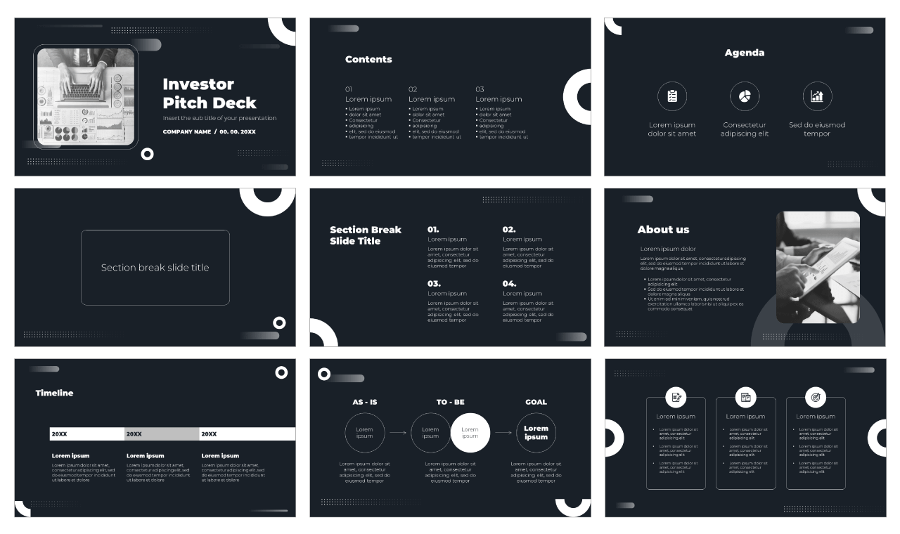 investor presentation template