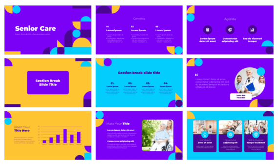 Senior Care Free PowerPoint Template and Google Slides Theme