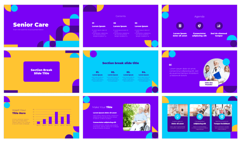 Senior Care Free PowerPoint Template and Google Slides Theme
