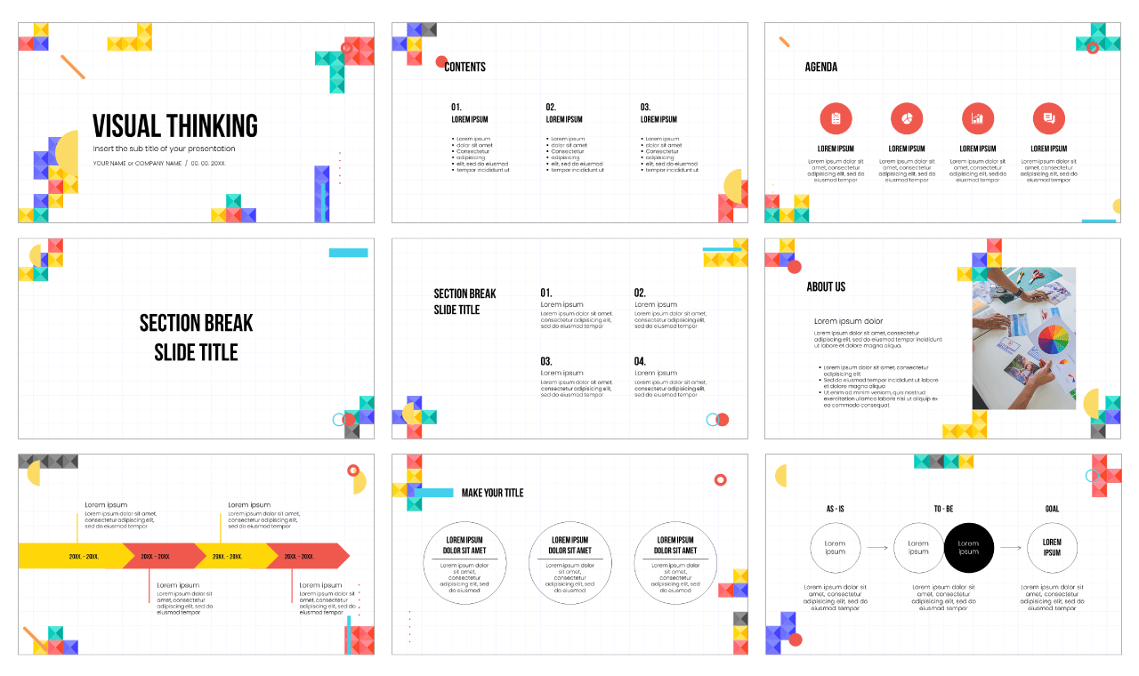 Visual Thinking Free PowerPoint Template Google Slides Theme