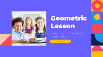 Geometric Lesson Free PowerPoint Template and Google Slides Theme