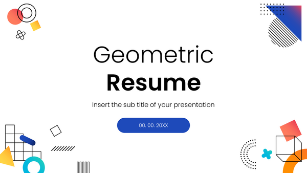 Geometric Resume Free PowerPoint Template and Google Slides Theme