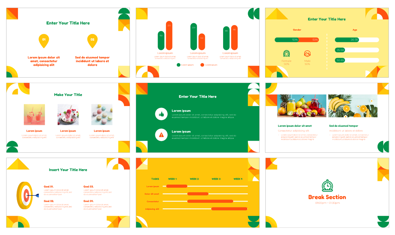 Natural Food PowerPoint Template Google Slides Theme Free download