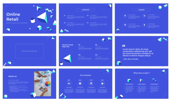 Online Retail Free PowerPoint Template And Google Slides Theme