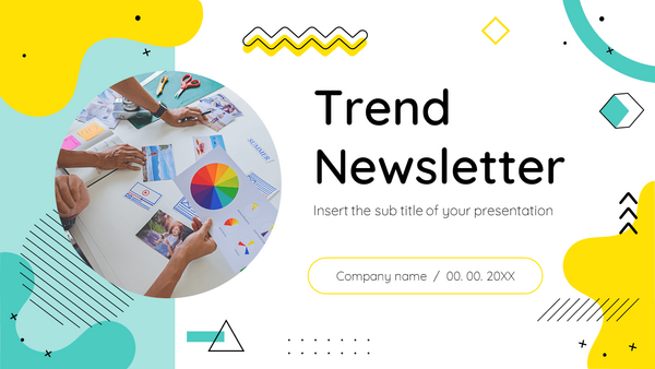 Trend Newsletter Free PowerPoint Template and Google Slides Theme