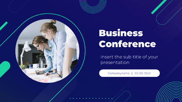 Business Conference Free PowerPoint Template and Google Slides Theme