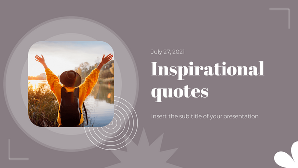 Inspirational quotes Free PowerPoint Template and Google Slides Theme