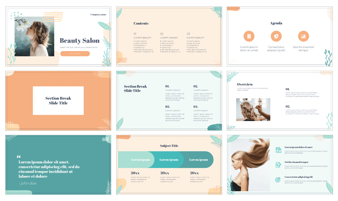 Beauty Salon Free PowerPoint Templates Google Slides Themes