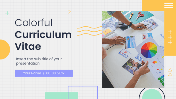 Colorful CV Free PowerPoint Templates and Google Slides Themes