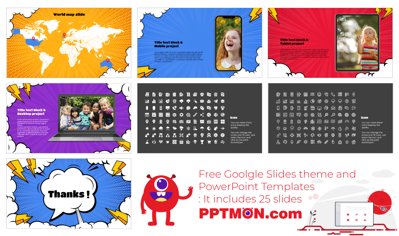 Comic Book Free PowerPoint Template and Google Slides Theme Within Comic Powerpoint Template Comic Book Free PowerPoint Template and Google Slides Theme Within Comic Powerpoint Template