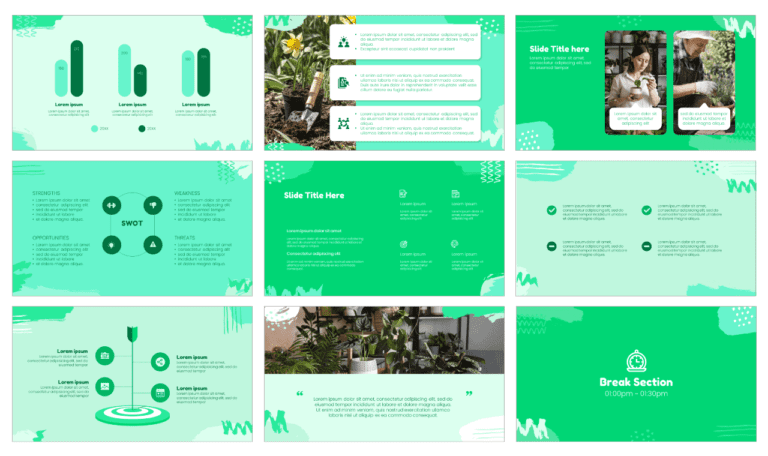 Flat Organic Free PowerPoint Template And Google Slides Theme