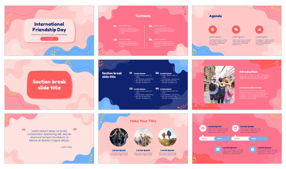 Friendship Day Free PowerPoint Template and Google Slides Theme