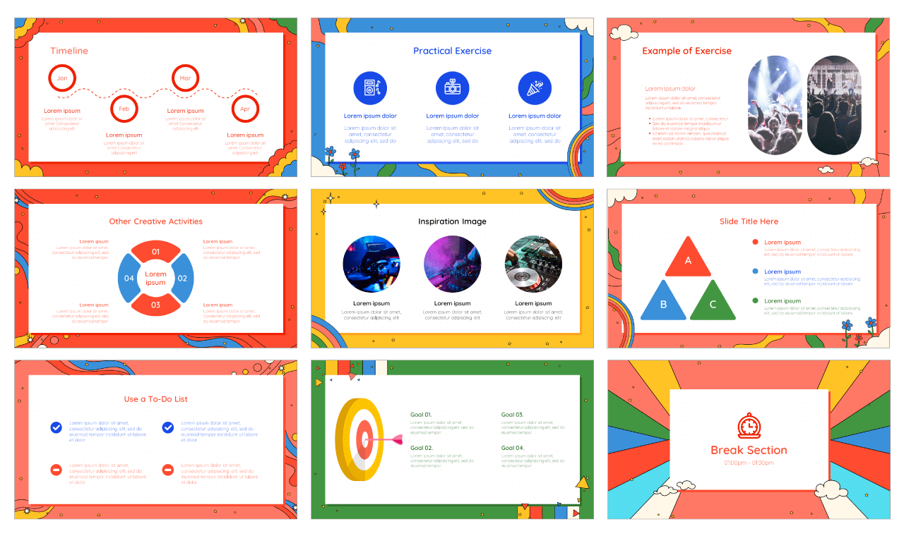 Groovy Day PowerPoint Template Google Slides Theme Free download