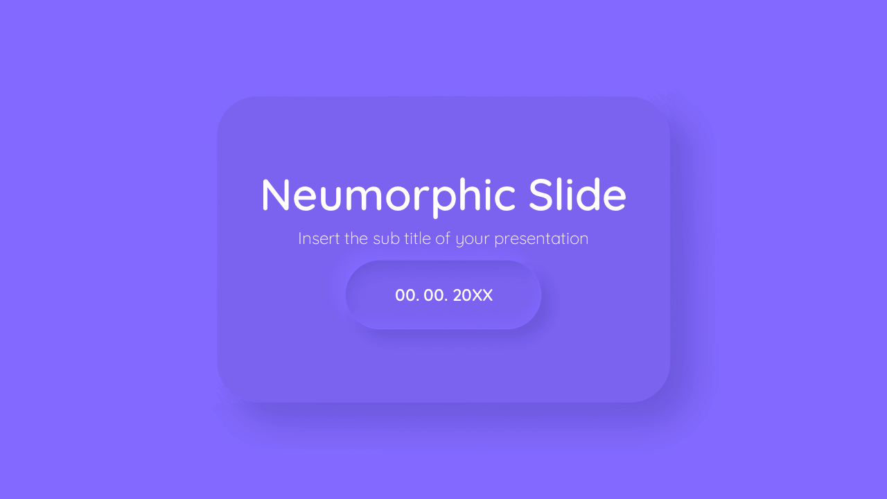 Neumorphic Slide Free PowerPoint Template and Google Slides Theme