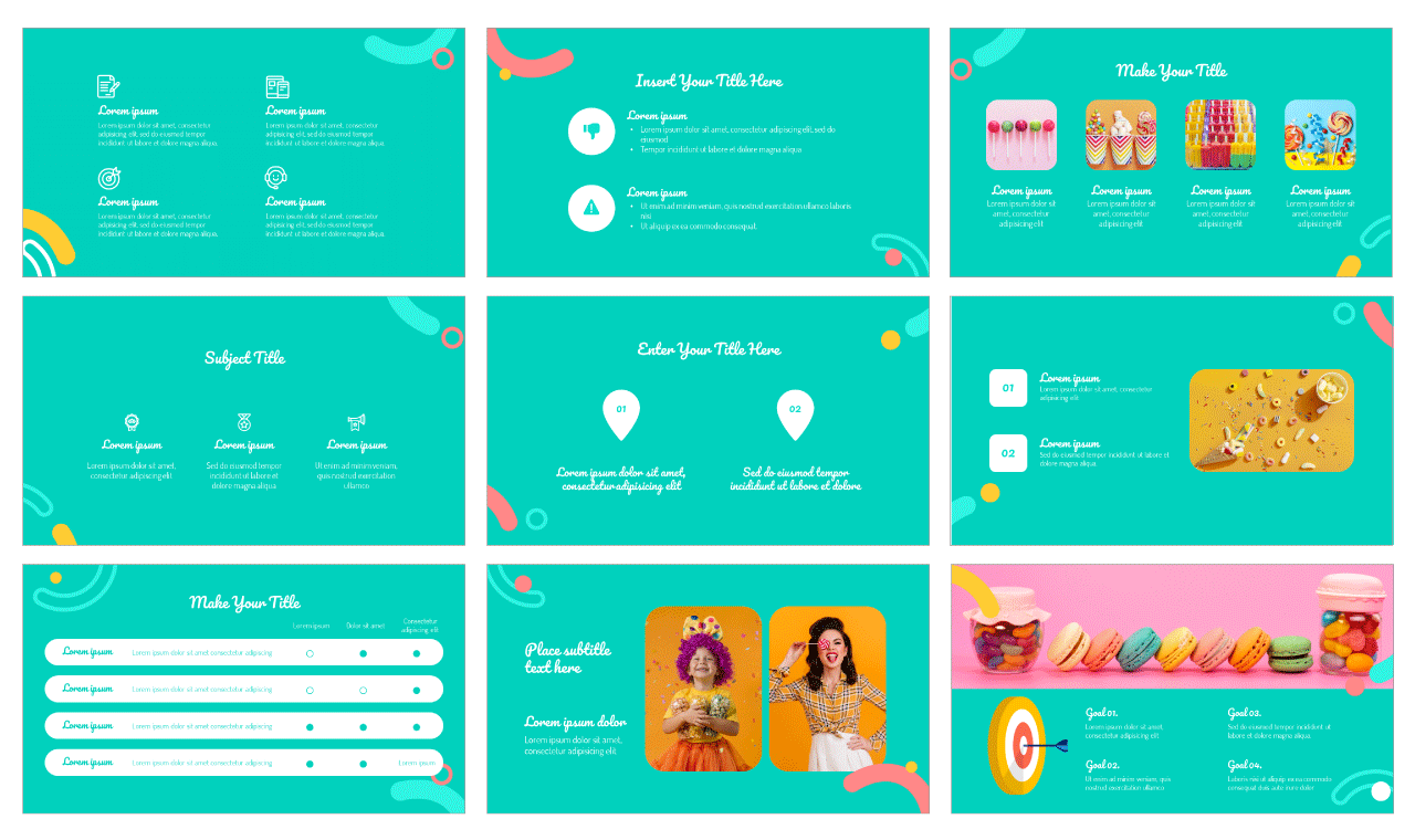 Candy Shop PowerPoint Templates Google Slides Themes Free download