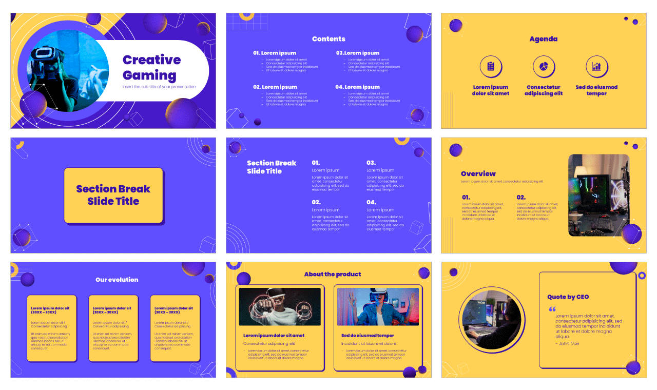 Creative Gaming Free PowerPoint Templates Google Slides Themes