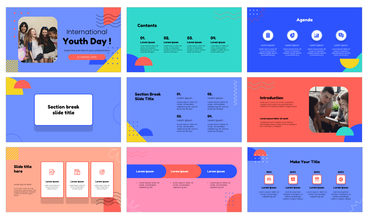 International Youth Day Free PowerPoint Templates Google Slides Themes