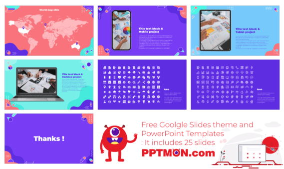 Memphis Shapes Free PowerPoint Template and Google Slides Theme