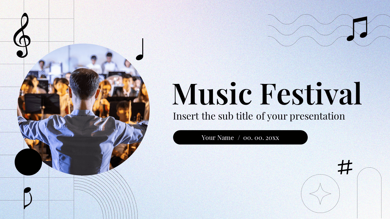 Music Festival Free PowerPoint Template and Google Slides Theme