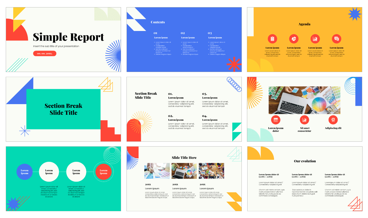 Simple Report Free PowerPoint Template and Google Slides Theme
