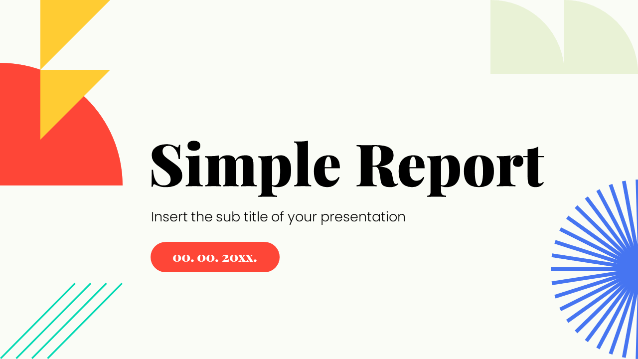 Simple Report Free PowerPoint Templates and Google Slides Themes