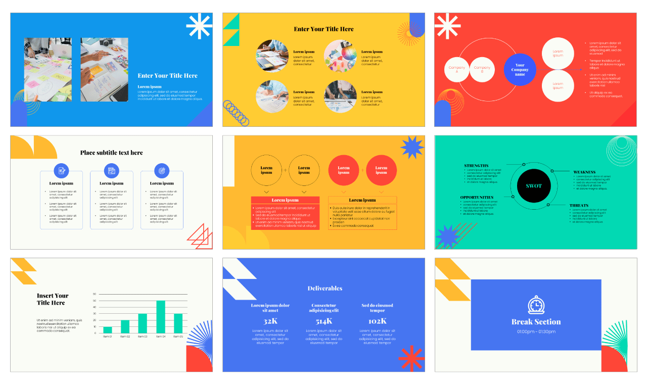 Simple Report PowerPoint Templates Google Slides Themes Free download