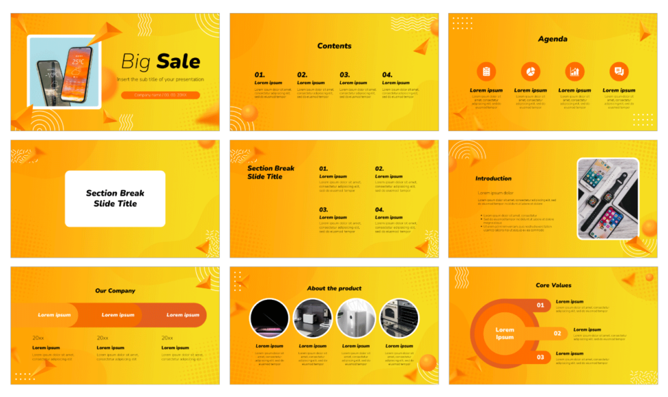 Big Sale Free PowerPoint Template and Google Slides Theme
