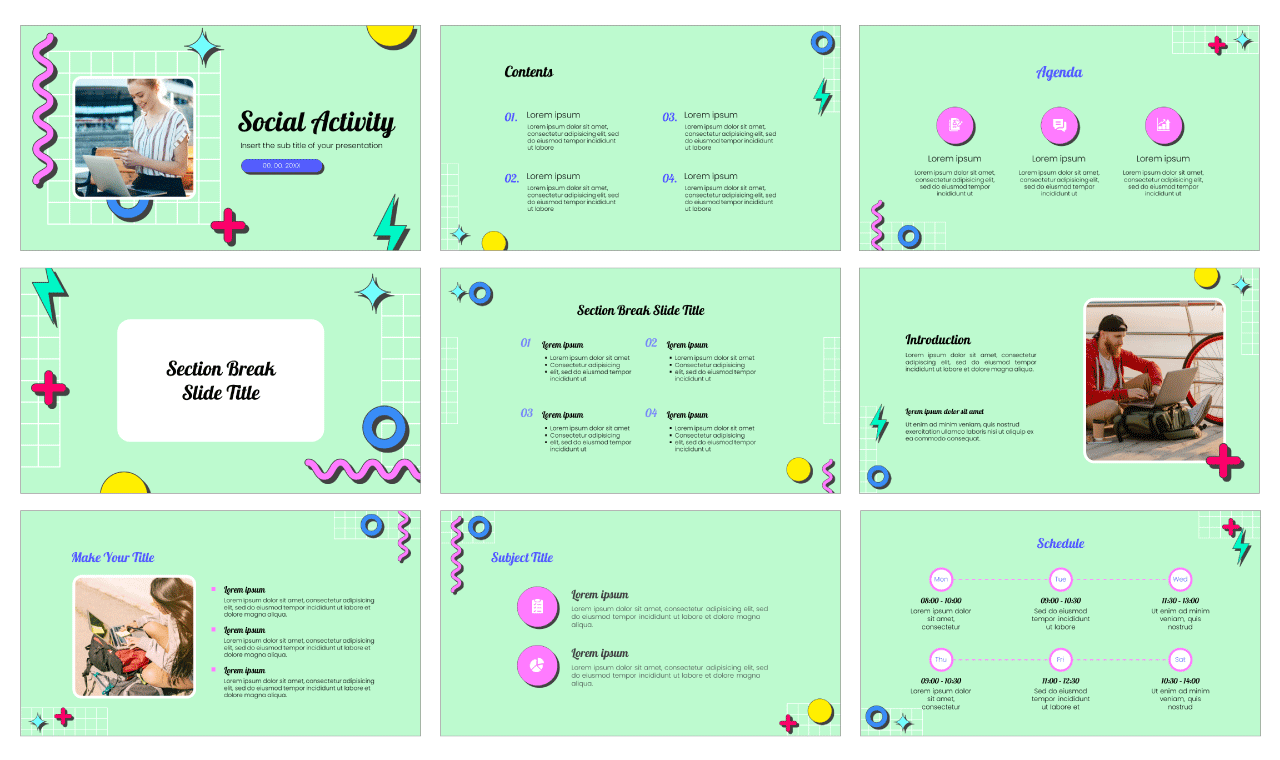 Social Activity Free PowerPoint Templates Google Slides Themes