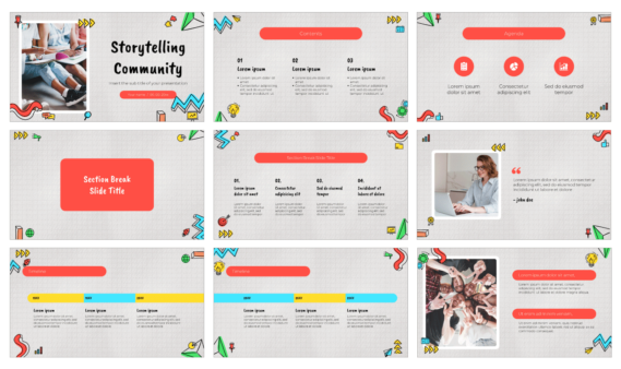 Storytelling Community Free PowerPoint Template Google Slides Theme