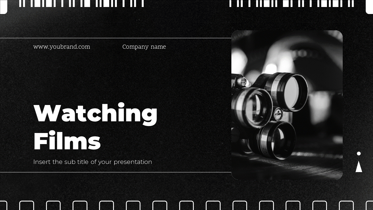 Watching Films Free PowerPoint Template and Google Slides Theme