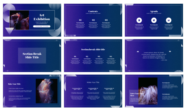 Art Exhibition Free PowerPoint Template and Google Slides Theme