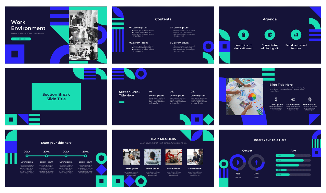Work Environment Free PowerPoint Templates Google Slides Themes
