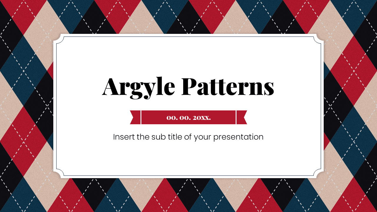 Argyle Patterns Free Google Slides Theme and PowerPoint Template