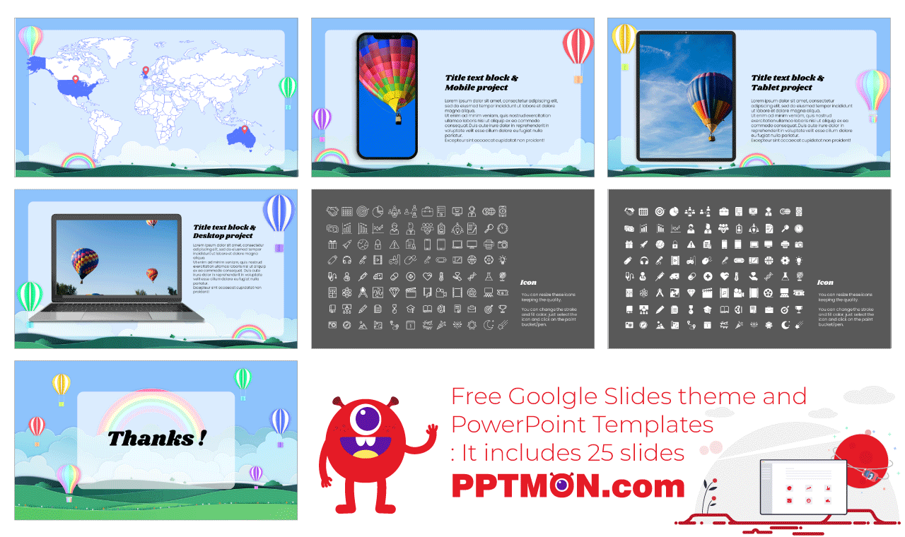 Balloon Ascension Day Presentation Background Design Free Google Slides Theme PowerPoint Template