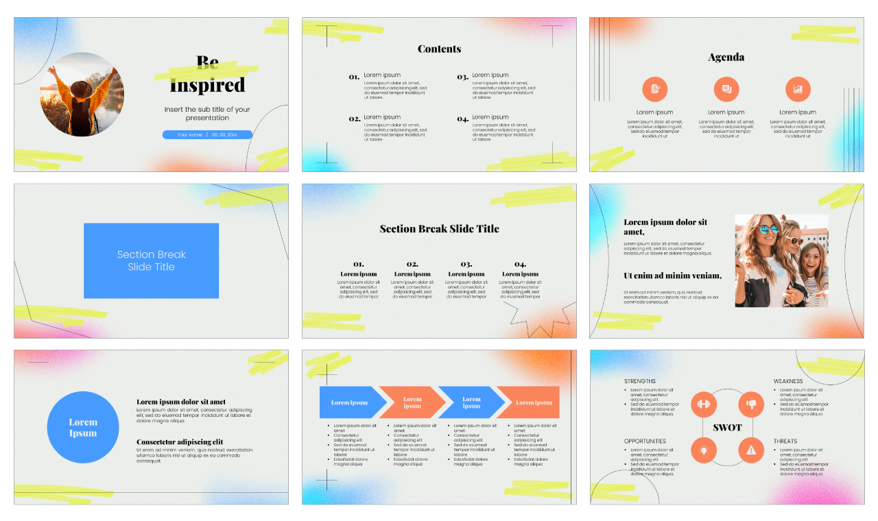 Be inspired Free PowerPoint Template Google Slides Theme