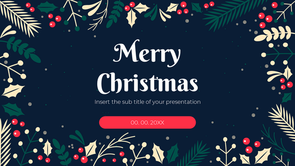 Christmas presentation template for Google Slides and PowerPoint