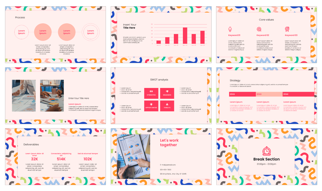 Curly Pattern PowerPoint Template Google Slides Theme Free Download