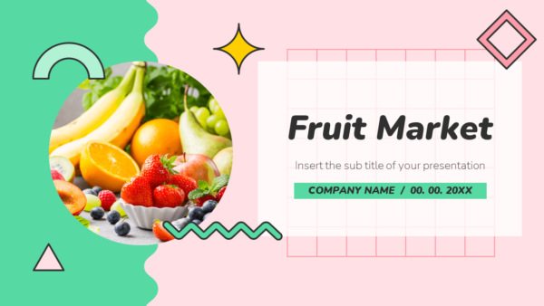 Fruit Market Free PowerPoint Template and Google Slides Theme