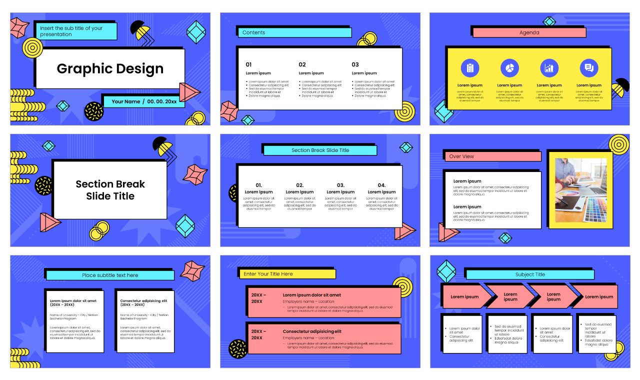 Graphic Design Free PowerPoint Template Google Slides Theme