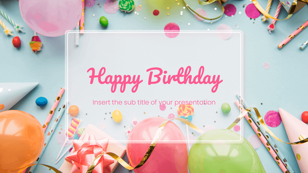 Happy Birthday Free PowerPoint Template and Google Slides Theme