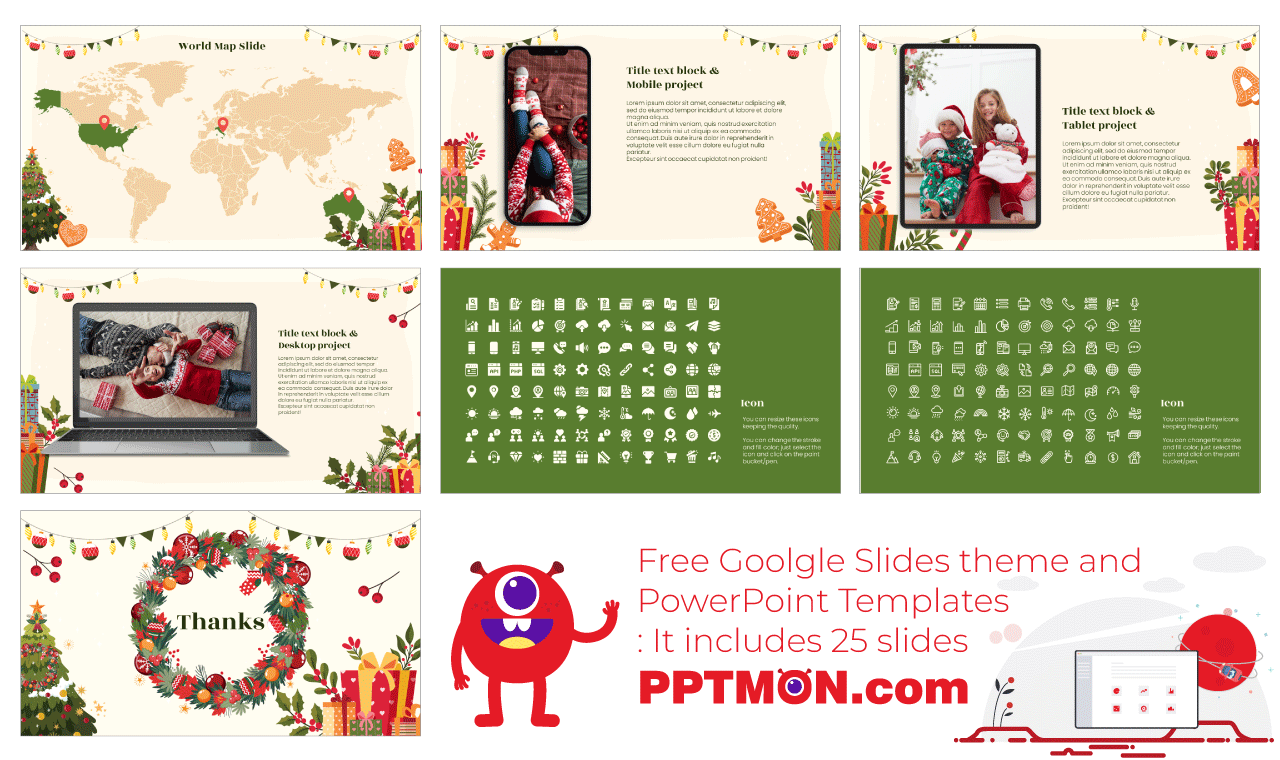 Merry Christmas Presentation Background Design Free Google Slides Theme and PowerPoint Template